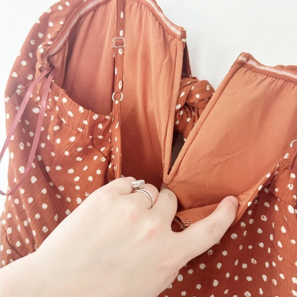 Cloud Ten rusty Polka Dot Jumpsuit large